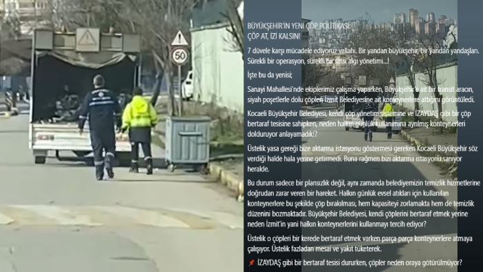 Başkan Hürriyet’ten Büyükşehir Belediyesine Tepki: "Çöp At, İzi Kalsın!"