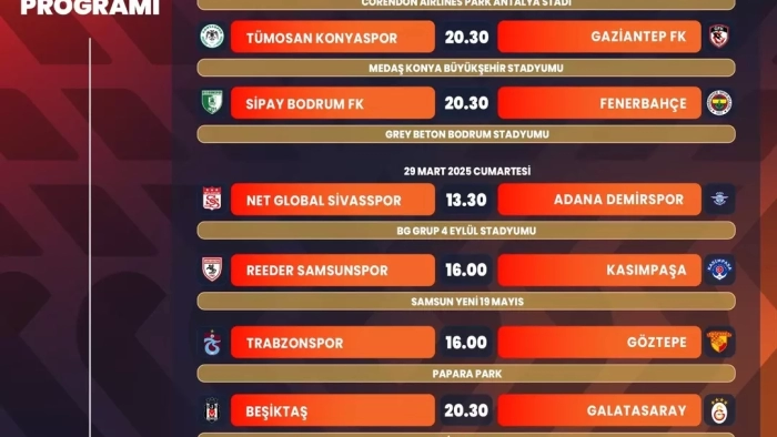 Trendyol Süper Lig’de 29 ve 30. Hafta Programı Açıklandı